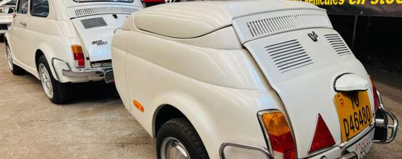 Fiat 500 499cc 110F Restaurée + Remorque Fiat 500